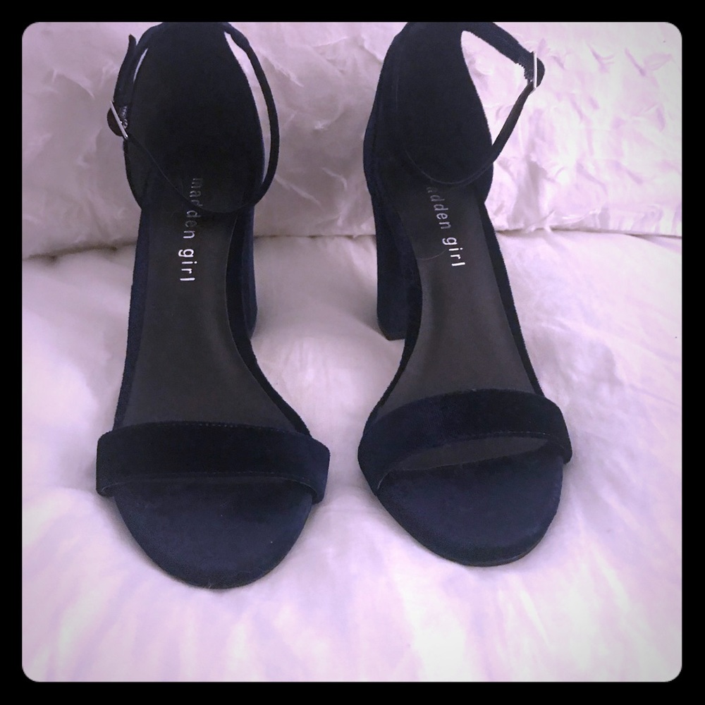 Blue Velvet high heels sandals